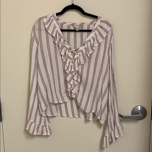 Cropped ruffle American Eagle top